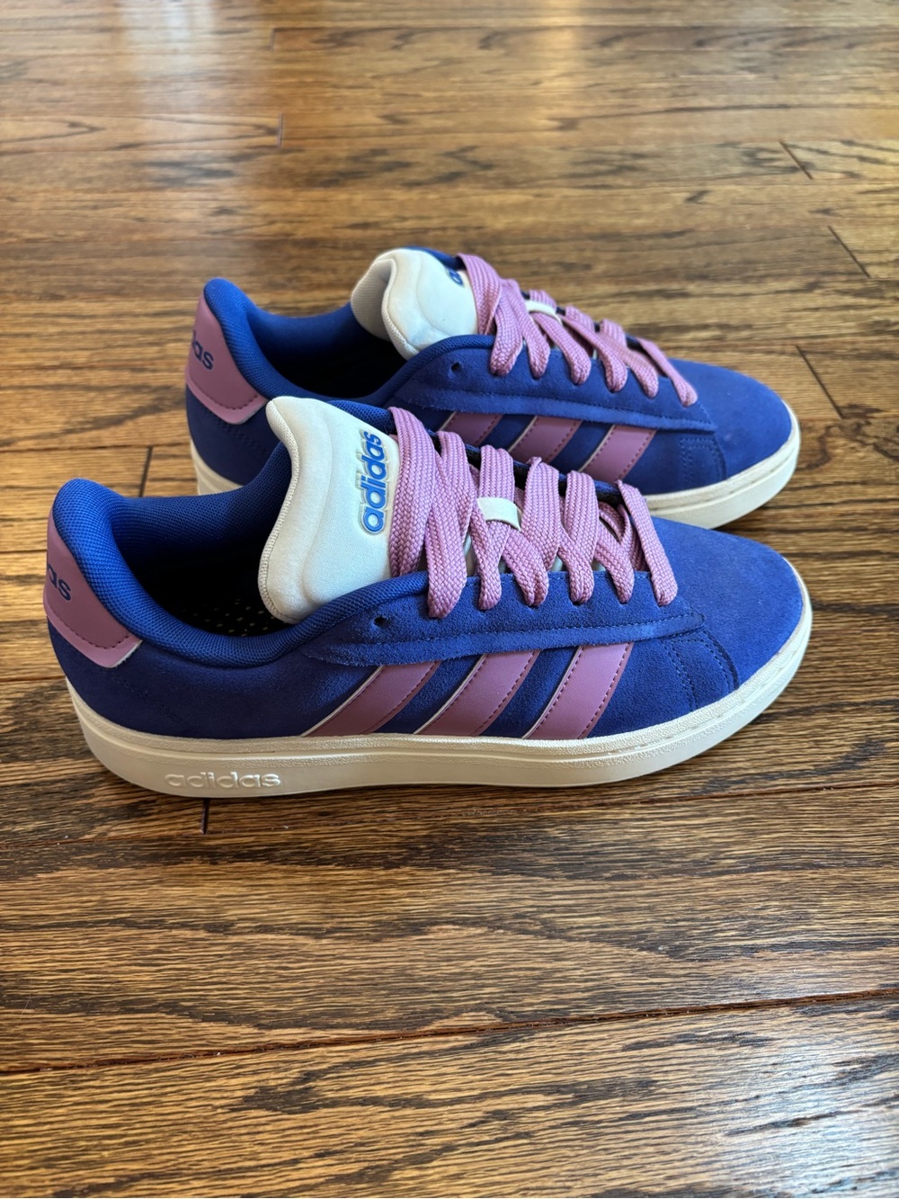 Adidas Purple Grand Court Alpha 00’s Suede Sneakers in Cobalt & Purple